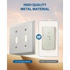 DEWENWILS 2-Pack Brushed Nickel Outlet Covers & Switch Plates —
