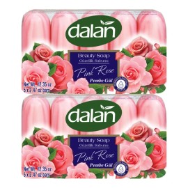 Dalan Pink Rose Beauty Soap Bar, 10 Bars x 2.47oz. Each