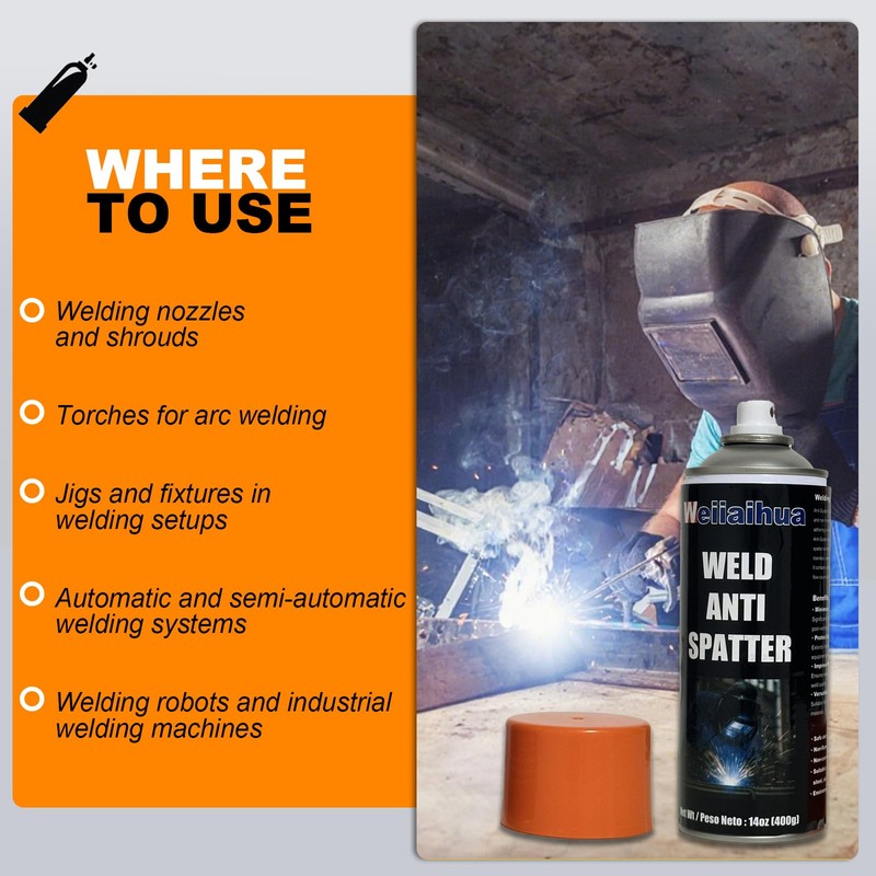 Weiiaihua Anti Spatter Welding Spray for TIG MIG Tip Welding,