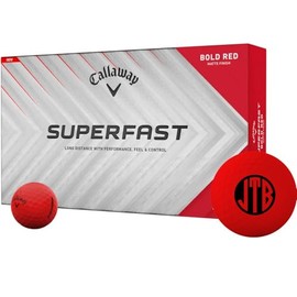 Callaway Golf Superfast Bold Red Monogrammed Golf Balls - 15 Pack - 2025 Model