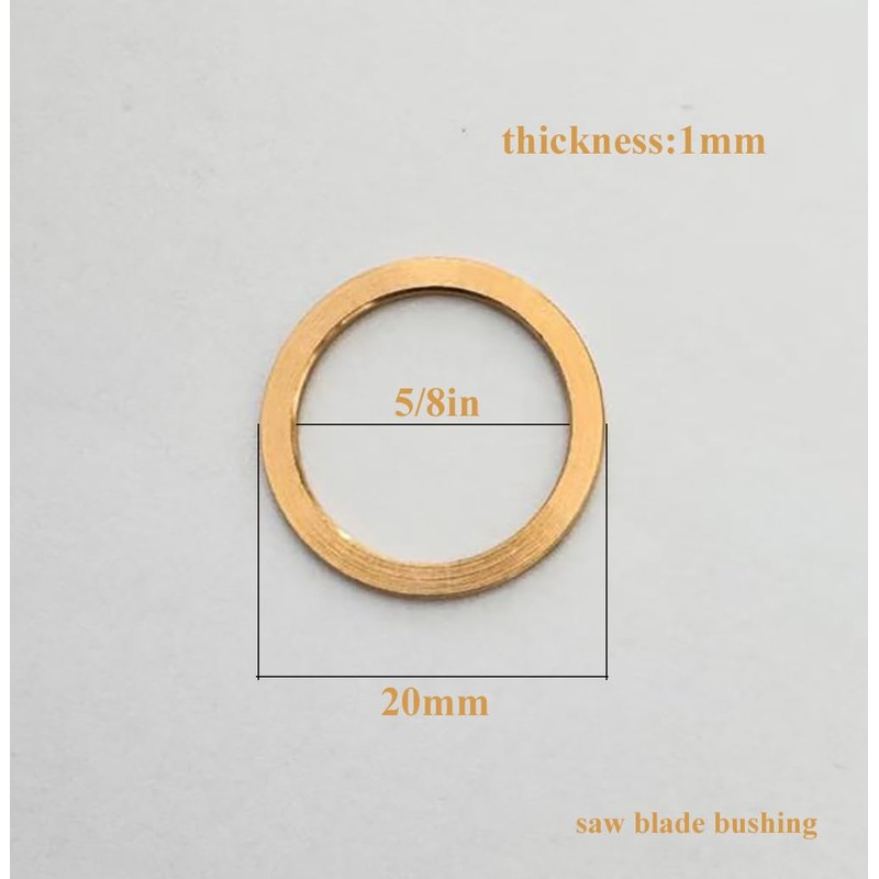 4PCS Saw Blade Bushings, 20mm to 5/8" Brass Adapter Bushing