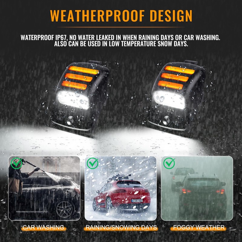 Gempro Amber OLED Neon Tube LED License Plate Light Tag