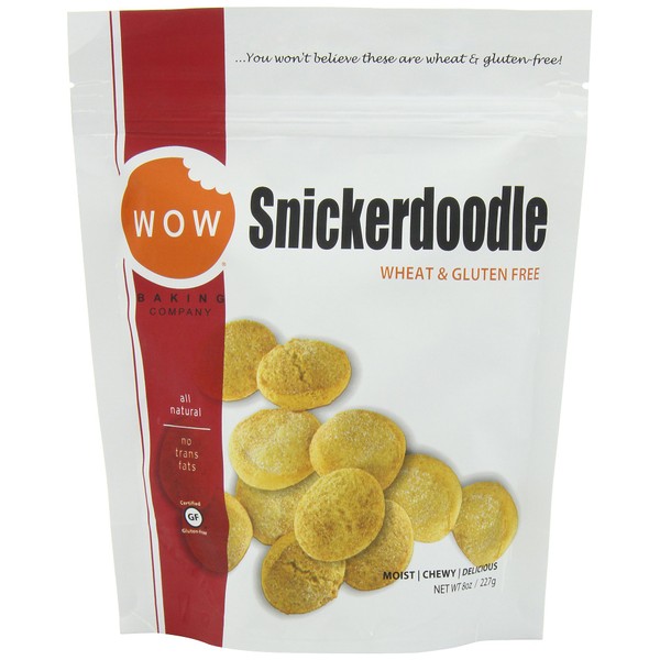 WOW BAKING COMPANY Cookies, Snickerdoodle, 8-Ounce (Pack of 6)