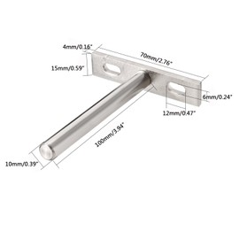 TA-VIGOR 4Pcs Floating Shelf Brackets, 4 Inch Hidden Blind Support, Solid Steel Invisible Shelf Support for Wall Mounted Decoration Wooden Floating Shelves