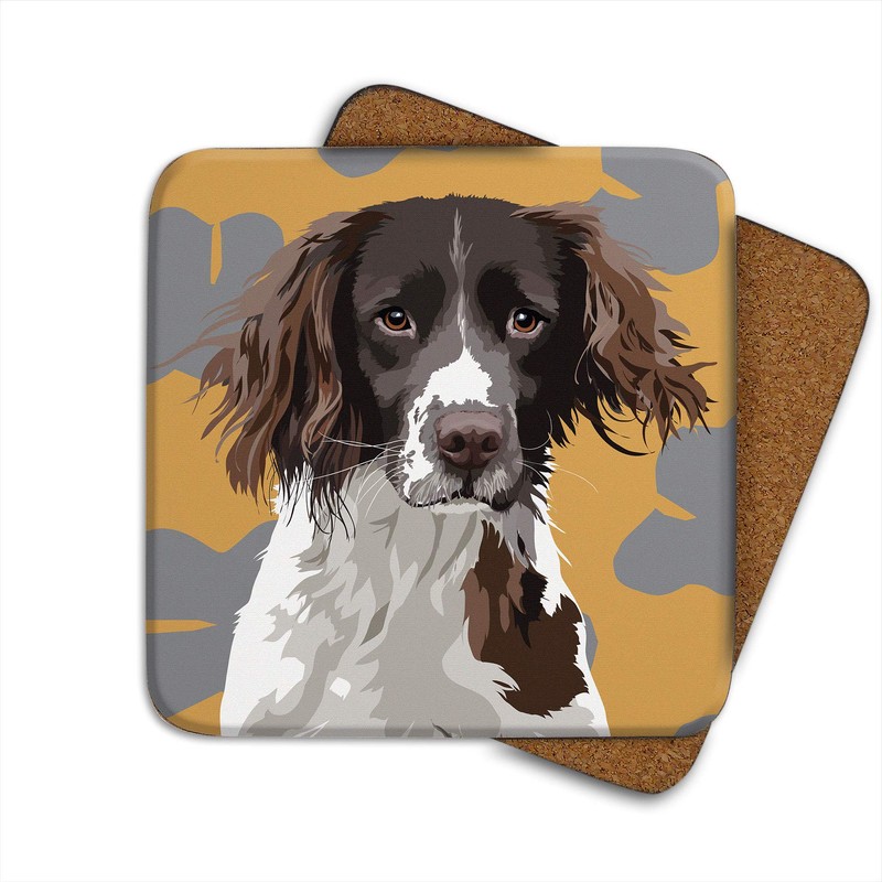 Springer Spaniel - Set of 4 Coasters - Leslie Gerry