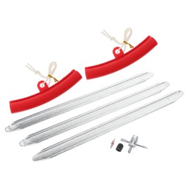 iplusmile 1set Tire Changing Tools with Tire Irons Rim Protectors Valve Covers Valve Cores and Wrench for Motorcycles Lawn Mowers and for Quick Repairs