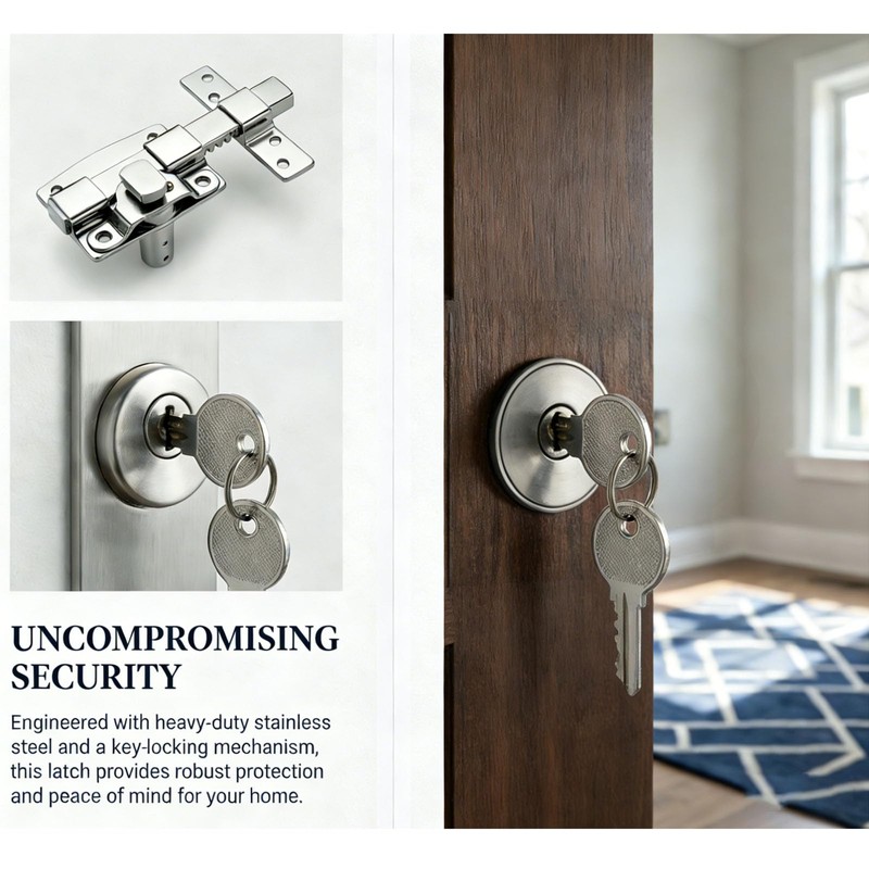 50mm Garage Door Lock Long Throw with 2 Keys