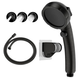 KAIYING Drill-Free High Pressure Handheld Shower Head with ON/OFF Pause Switch 3 Spray Modes Water Saving Showerhead, Detachable Puppy Shower Accessories (Oil-Rubbed Bronze)