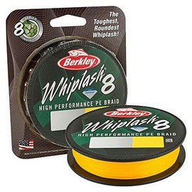 Berkley Whiplash 8 Braided Fishing Line - 100% Dyneema 8 Strand Braid for Saltwater and Freshwater Fishing