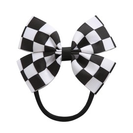 Fancheer Baby Girls Racing Checkered Flag Bow Headband Infant Toddler Birthday Party Dress Up Hair Accessories