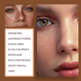 Freckle Pen for Natural Fake Freckles - Long-Lasting Waterproof Makeup Pen, Freckle Stamp for Realistic Freckles Designs (#02 Natural COFFEE)