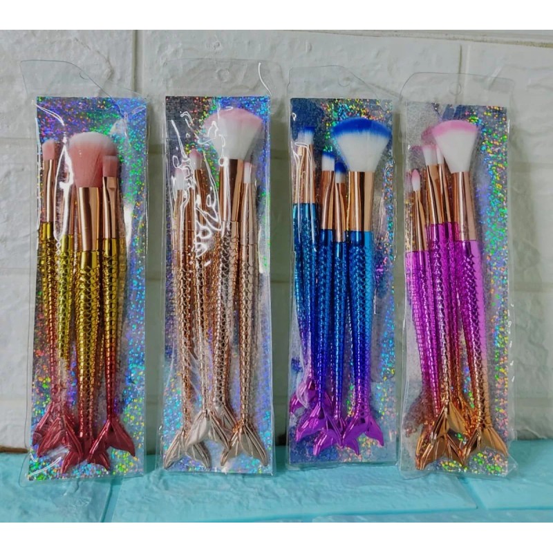 KH Brochas Sirena Maquillaje 12 Sets De 4pz Mayoreo Regalo