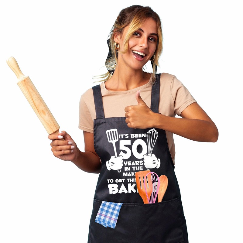 Women's 50th Birthday Gift Baking Apron - It's Been 50