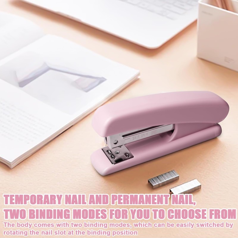 Rosa Bürobedarf, Tischhefter mit Zwei Stifte, Büroartikel Set mit Hefter,Klebebandabroller,