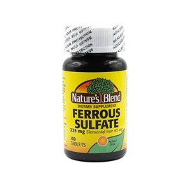 Nature's Blend Iron Ferrous Sulfate 325mg BPK, Assorted, tablets, 100 Count