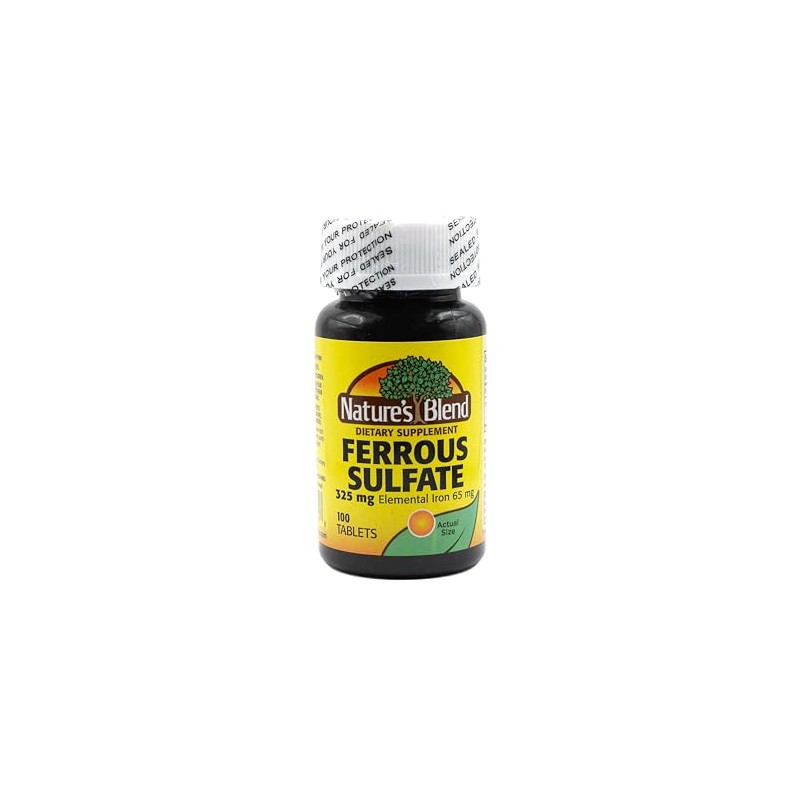 Nature's Blend Iron Ferrous Sulfate 325mg BPK, Assorted, tablets, 100