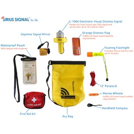 Sirius Signal SB-3L Boating Safety and Emergency SOS Dry Bag Kit for Kayaks, Boats, and Paddle Craft - USCG Approved