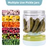 WhiteRhino Glass Pickle Jar with Strainer Flip,34oz Pickle Container,Hourglass Pickle