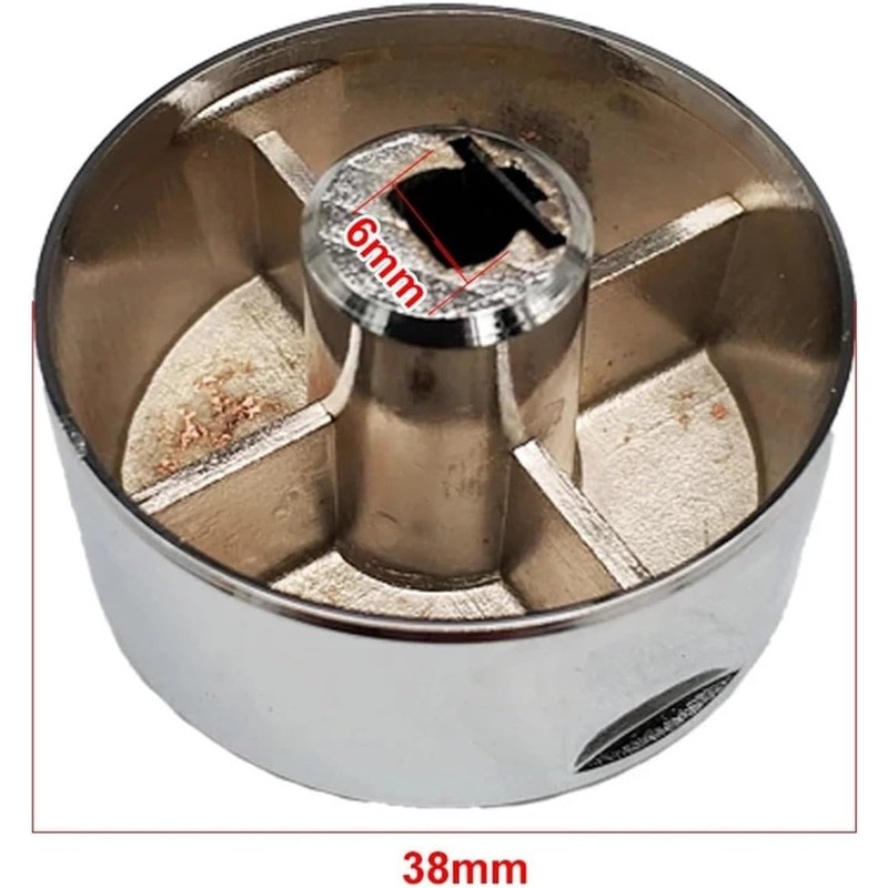 THJOPOKEEL 6PCS Gas Stove Rotary Switch Metal Knob Zinc Alloy