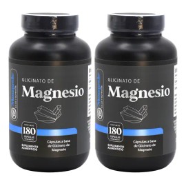 Kit 2 Glicinato De Magnesio 180 Cáps Glycinate Magnesium