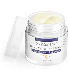 SKINTENSIVE Crema De Retinol Y Bakuchiol - Crema De Noche De Renovación Dual Con Aceite De Coco - Crema Hidratante Pm Para Piel Sensible              