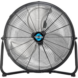 Tornado 20 Inch High Velocity Metal Floor Fan, 3-Speed Powerful Cooling for Industrial, Commercial, and Home Spaces, 120°Tilt, 6.0 FT Cord - UL safety Listed, Black
