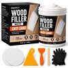 Wood Filler, Paintable & Sandable White Wood Putty for Hole