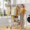 Simple Trending Heavy Duty Clothing Clothes Rack for Hanging, Rolling
