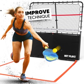 Pickleball Rebounder Training Aid, Adjustable Angle Easy Setup & Storage - Perfect Your Forehands Backhands Dinks Volleys Accuracy Coordination Kitchen Control, Designed for Pickleball