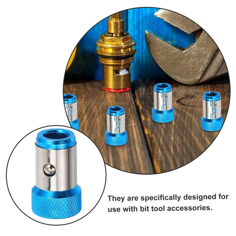 SHINEOFI 5pcs Magnetizer Screwdriver Bits Metal Screw Holder for Power