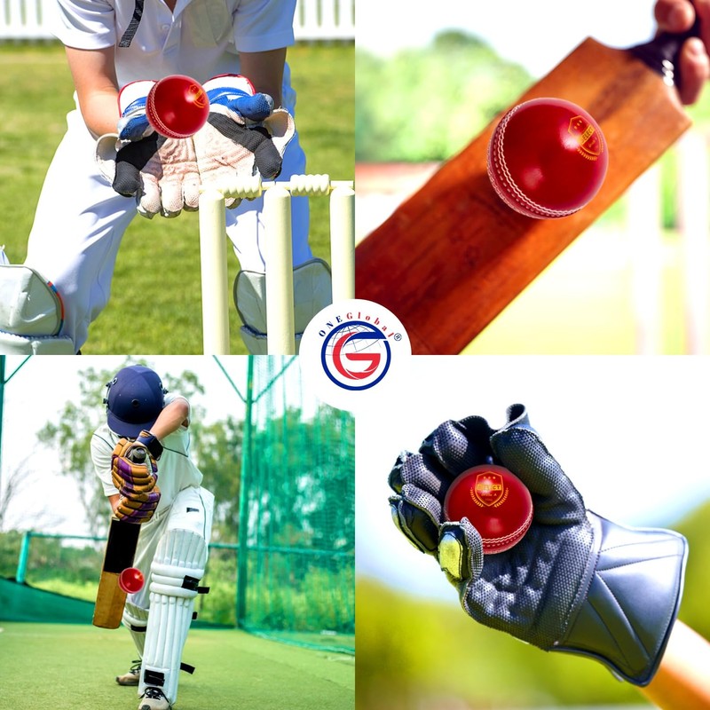 ONEGlobal Select Leather Cricket Ball | 100% Handcrafted, 156g -