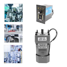 Geared Motor with Speed Controller 110V High Torque AC Motor Electric Single-Phase Motor Reducer Motor for Various Industries and Different Machines and Production Lines (60W 10K)
