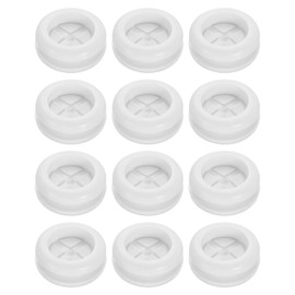 sourcing map 12Pcs Rubber Grommets 5/8" (16mm) Drill Hole, 9/16" (14mm) ID Double Sided Hole Plugs Ring Gasket for Firewall Cable Wire Protecting, White
