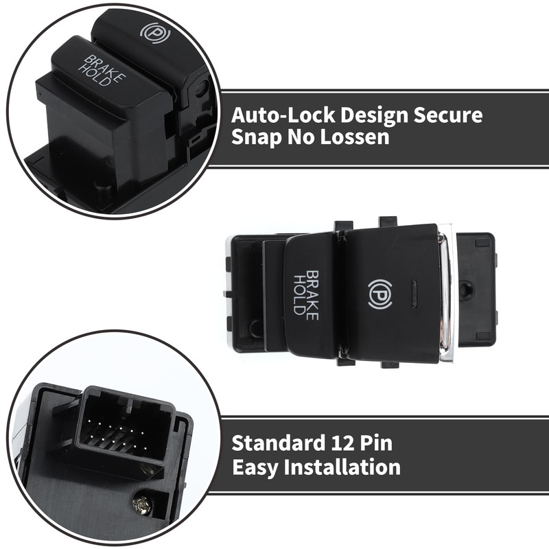 X AUTOHAUX No.35355TVAA01 Car Hand Parking Brake Switch Parking Brake
