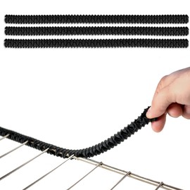 Linda's Essentials - Protectores de silicona para horno (3 unidades) | Protectores de silicona resistente al calor, protectores contra quemaduras y cicatrices, 14 pulgadas de largo (negro)