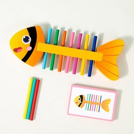 YXWELLIFE Fine Motor Training Color Matching Toys Fishbone Montessori Teaching Aids Young Children Kindergarten Early Education Toys
