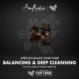 SheaMoisture African Black Soap Bamboo Charcoal Pre-Shampoo Scalp Scrub, 4 Fl Oz