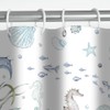 AIBIIN 180x180cm Ocean Shower Curtain Under The Sea Theme Starfish