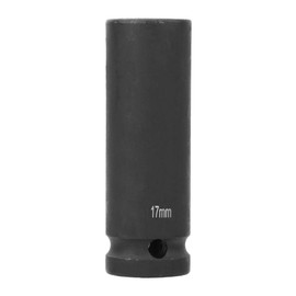 Dados de Impacto Métricos, Dados de Impacto de 1/2 Pulgadas, Dados Profundos, Dados de 6 Puntas, Construcción Resistente, Juego de Dados con Impulsor de 1/2 Pulgadas Impacto (17MM)