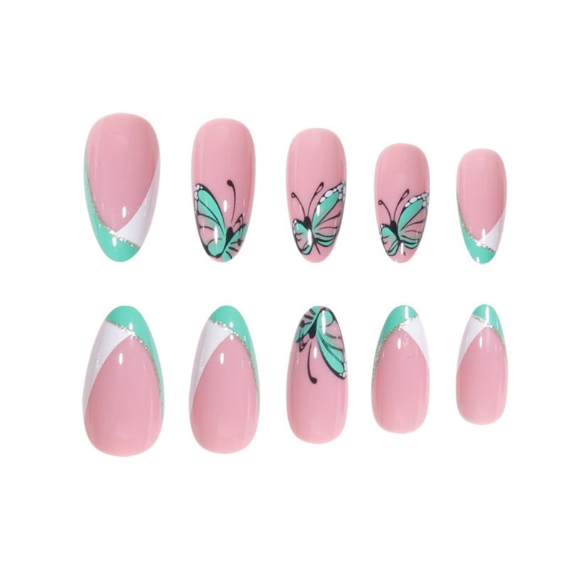 Press on Nails for Women Medium Almond Fake Nails Press