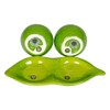 Peas in a Pod Green Ceramic Magnetic Salt and Pepper