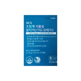 Nutricore Supercritical Vegetable RTG Altige Omega 3 30 tablets 1 box 1 month / 뉴트리코어 초임계 식물성 RTG 알티지 오메가3 30정 1박스 1개월