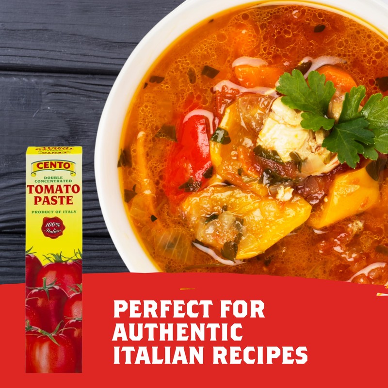 Cento Tomato Paste, 4.56 Oz Tube (Pack of 12), Double