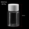 sourcing map Plastic Lab Chemical Reagent Bottle 30ml/1oz Wide Mouth