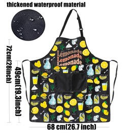 PXTIDY Lemonade Recipe Apron Lemonade Summer Drink Kitchen Apron Lemen Gifts For Lemen Lovers Lemon Theme Gifts