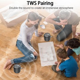 Bluetooth Speaker Wireless Waterproof,6-24 Hour Playtime Portable Mini Bluetooth Speakers Wireless Bluetooth 5.0 With Surround Stereo Sound,Bass Radiator Noise-Cancelling Mic for Outdoor,Travel,Home