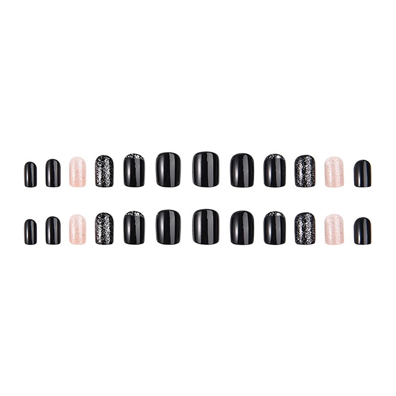 Bhidenaw Nail Tips, 24 Pieces, Nail Tips, Short, Japanese Style,