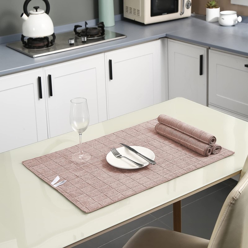 Puomue Microfiber Kitchen Towels and Dishcloths Set, 26 X 18