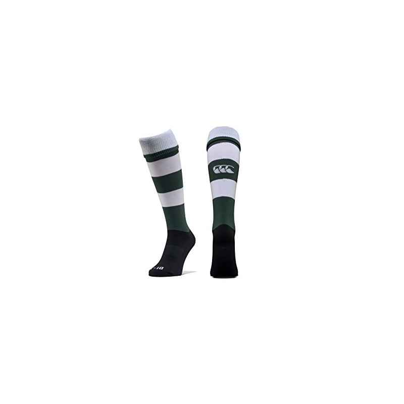 Canterbury Unisex Team Hooped Rugby Socks, Forest, XS