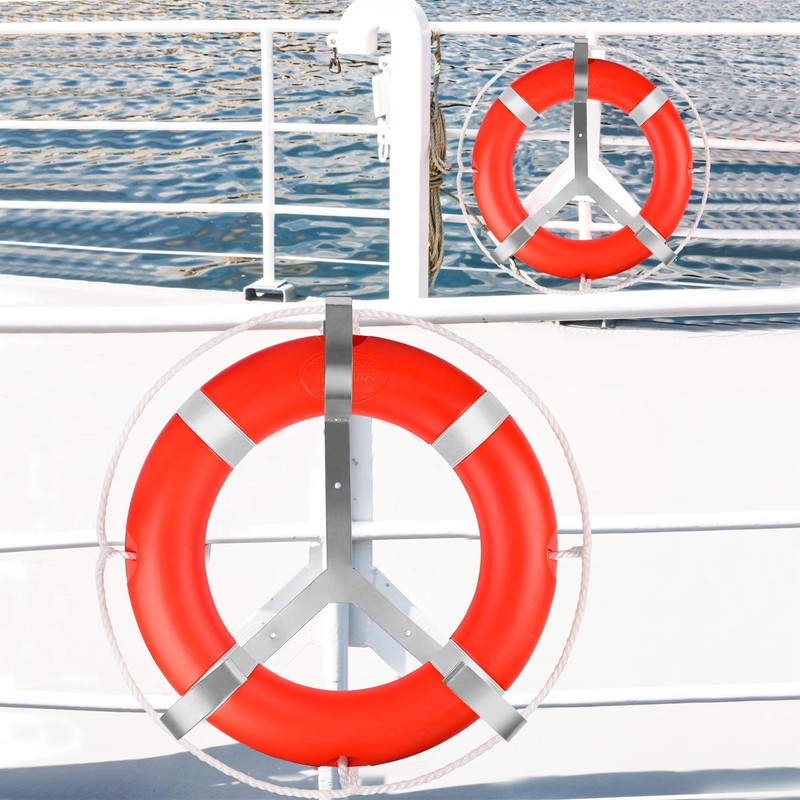 23 Inch Life Rings with 98.4ft Water Floating Lifesaving Rope